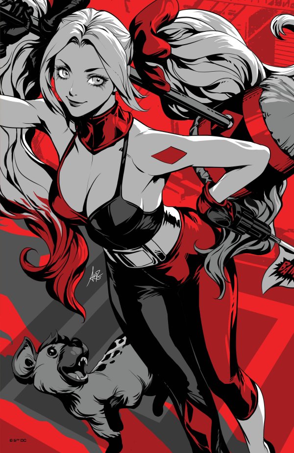 Harley Quinn: Black + White + Redder #1 Cover F Stanley 'Artgerm' Lau Foil Variant