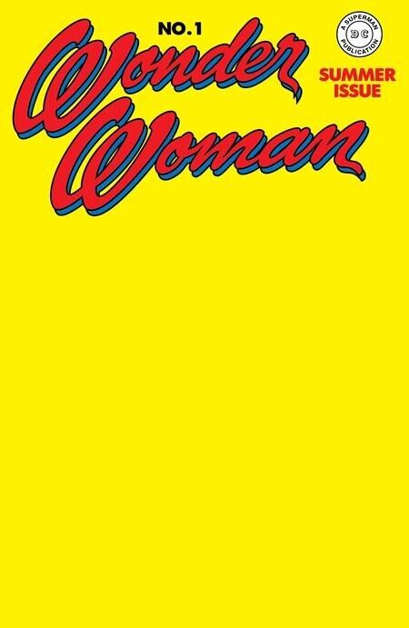 Wonder Woman #1 Facsimile Edition (2023) Cover C Blank Card Stock Variant