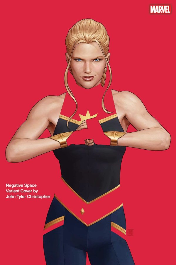 Captain Marvel #1 John Tyler Christopher Negative Space Variant