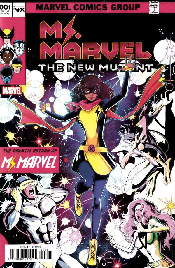 Ms. Marvel: The New Mutant #1 Luciano Vecchio Team Homage Variant