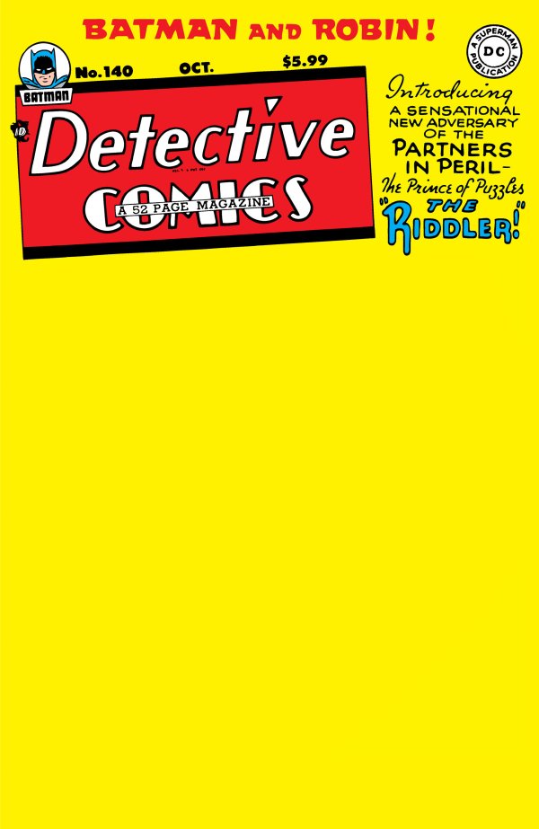 Detective Comics #140 Facsimile Edition (2023) Blank Variant